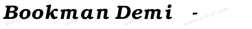 Bookman Demi字体字体转换